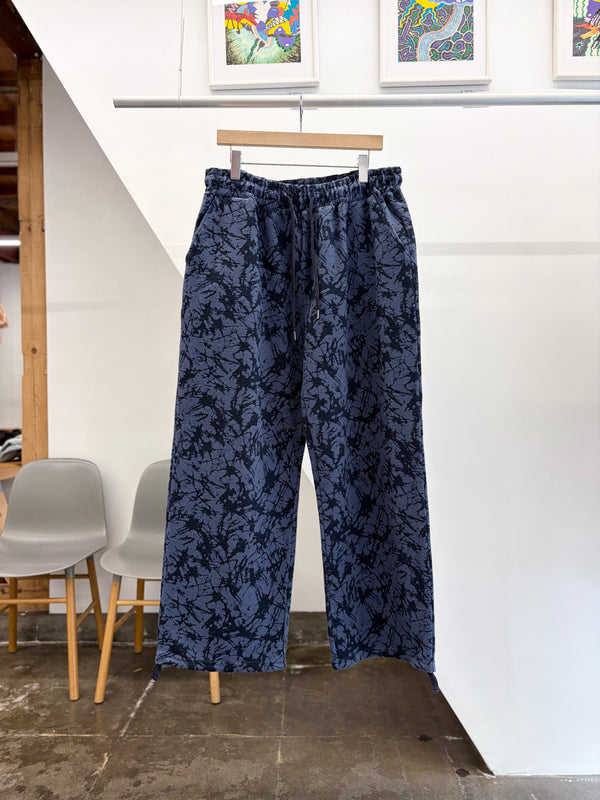 【 BLUE BLUE JAPAN 】ウラケプリント イージーパンツ / Navy