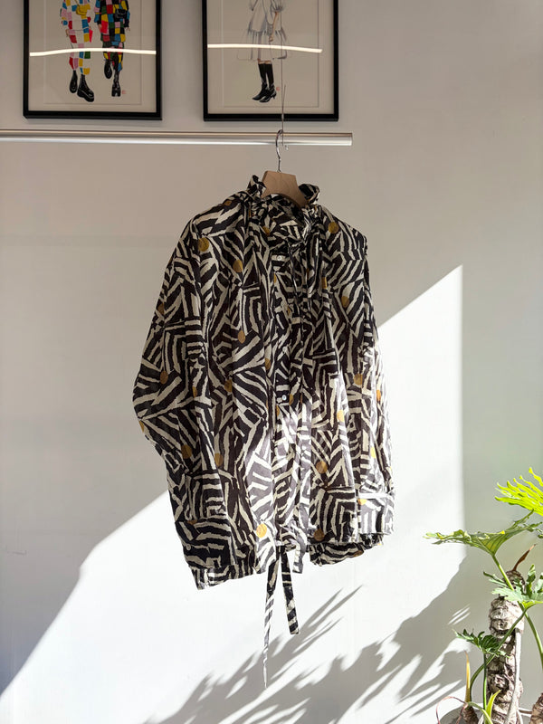 【 HOMMENA 】NIP SLIP ANTIQUE SHIRT / Zebra