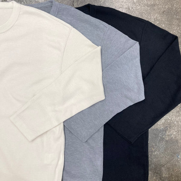 【CURLY】PREMIEREWARM L/S TEE - Crewneck - / M.Grey