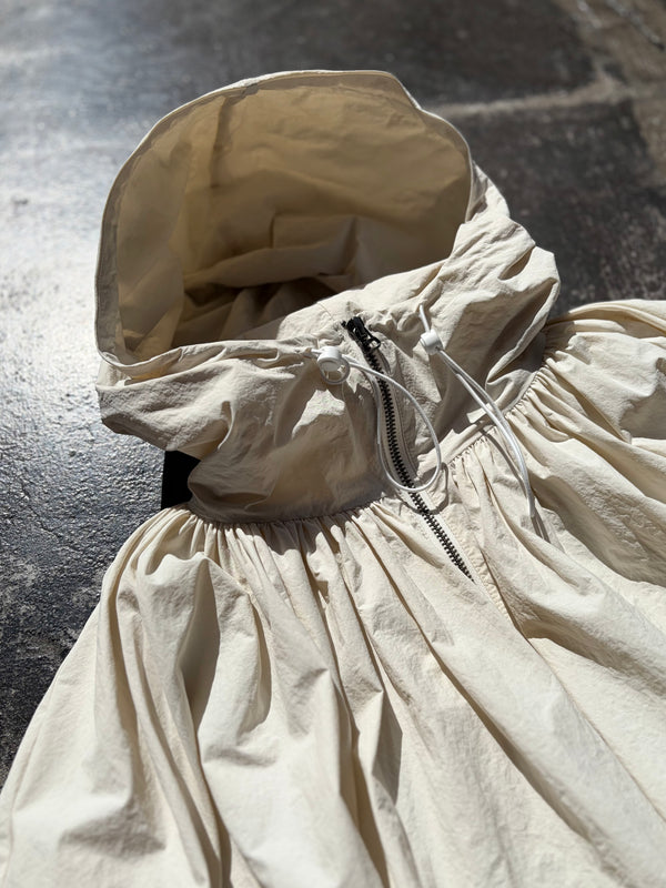 【 RhodolirioN 】HOODED ZIP COAT / Natural