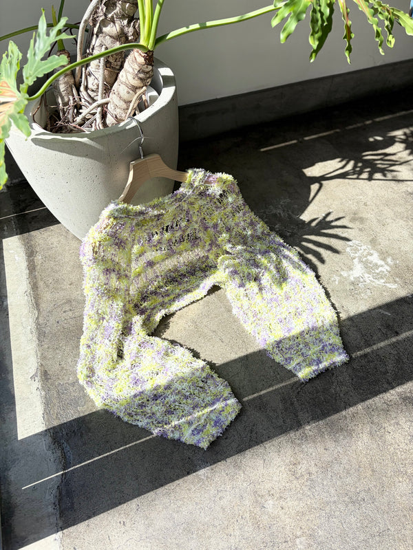 【 RhodolirioN 】KNIT BOLERO - FANCY YARN - / Purple