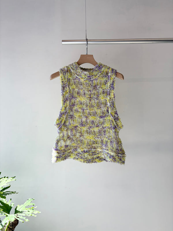 【 RhodolirioN 】KNIT VEST - FANCY YARN - / Purple