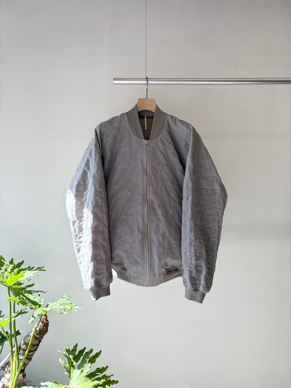【 m's braque 】QUILTED MESH REVERSIBLE MA-1 / Grey Mesh