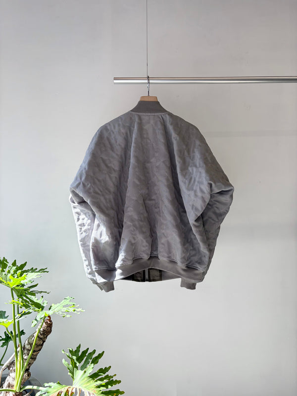 【 m's braque 】QUILTED MESH REVERSIBLE MA-1 / Grey Mesh