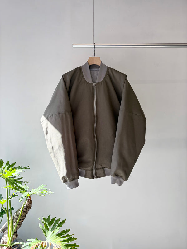 【 m's braque 】QUILTED MESH REVERSIBLE MA-1 / Grey Mesh