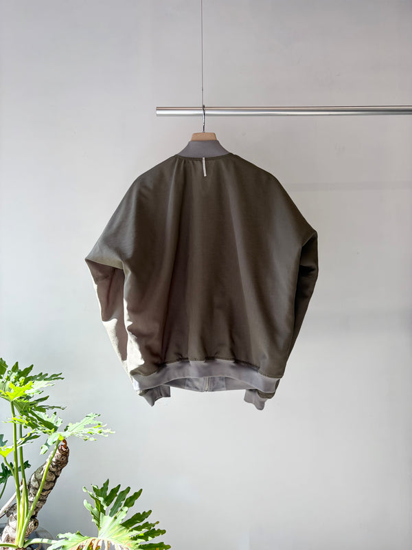 【 m's braque 】QUILTED MESH REVERSIBLE MA-1 / Grey Mesh