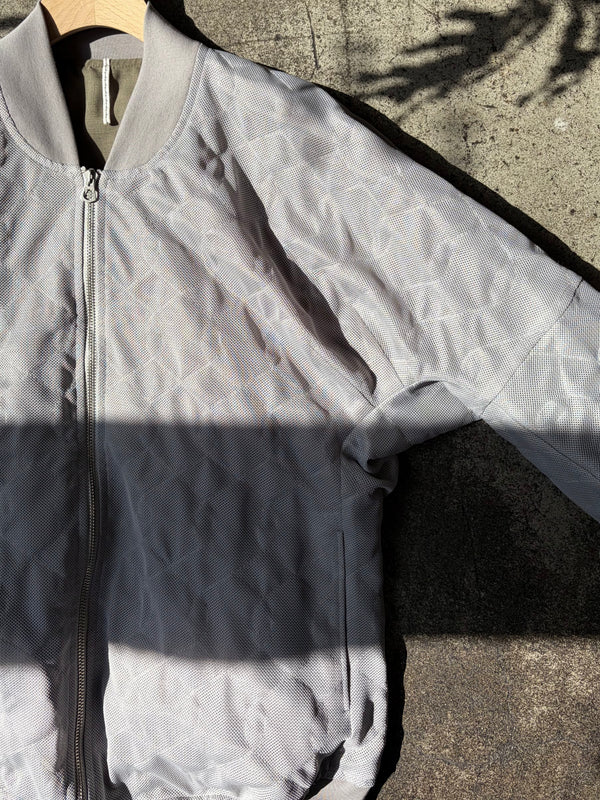 【 m's braque 】QUILTED MESH REVERSIBLE MA-1 / Grey Mesh