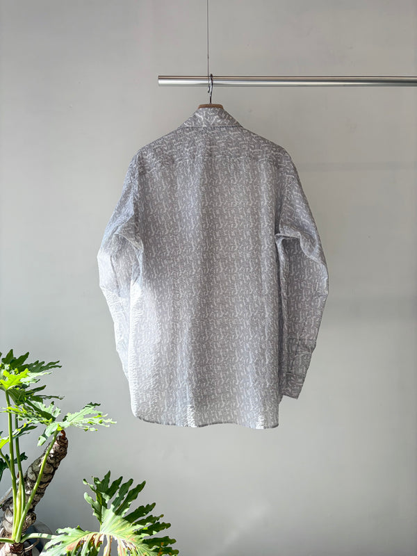 【m's braque】DOG EAR COLLAR SHIRT / Grey