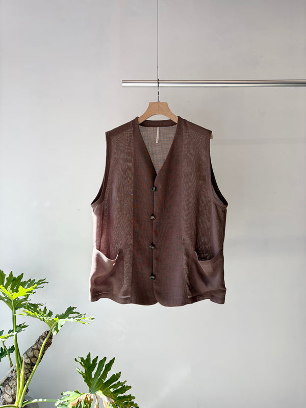 【 m's braque 】S4B VEST / Mocha