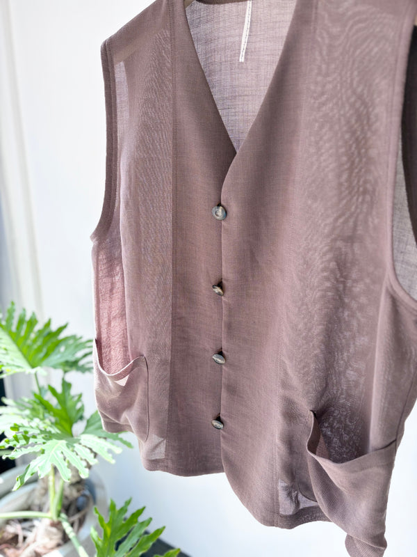 【 m's braque 】S4B VEST / Mocha