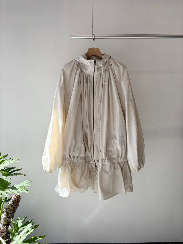 【 RhodolirioN 】HOODED ZIP COAT / Natural