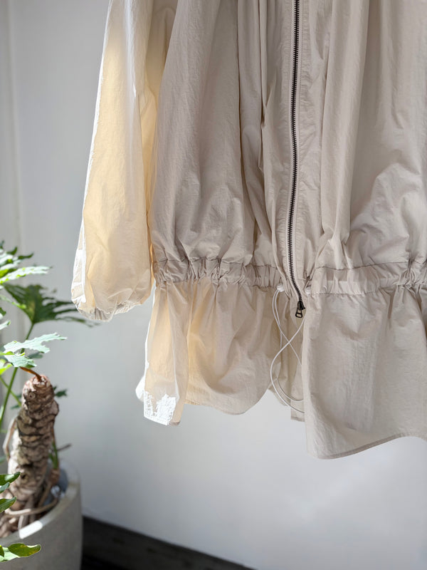 【 RhodolirioN 】HOODED ZIP COAT / Natural