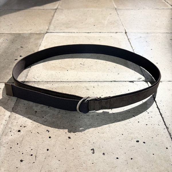 【hobo】DOUBLE RING BELT - PIG SUEDE - / Dk.Brown
