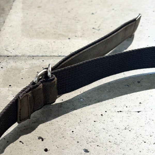 【hobo】DOUBLE RING BELT - PIG SUEDE - / Dk.Brown