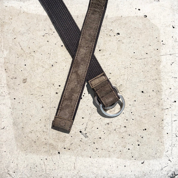 【hobo】DOUBLE RING BELT - PIG SUEDE - / Dk.Brown