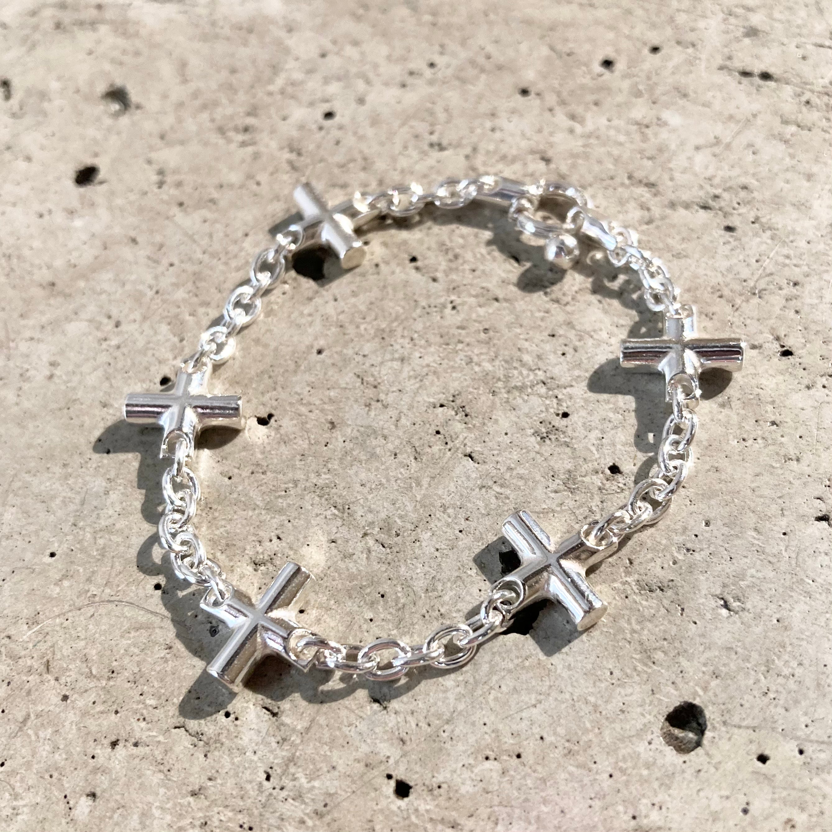 END CUSTOM JEWELLERS】CROSS LINK BRACELET S / Silver – TOKIS