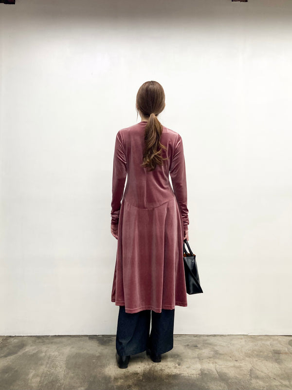 【RURI W. / ルリ】VELOR DRESS / Pink