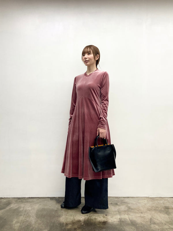 【RURI W. / ルリ】VELOR DRESS / Pink