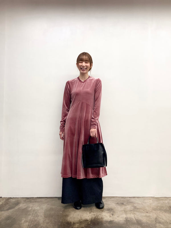 【RURI W. / ルリ】VELOR DRESS / Pink