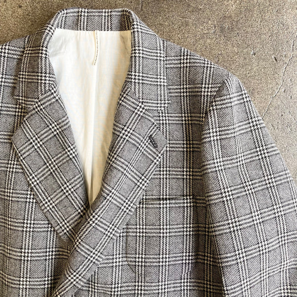 【m's braque】W4B COMFORT LOOSEN JACKET with LINING / Glen Check