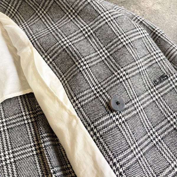 【m's braque】W4B COMFORT LOOSEN JACKET with LINING / Glen Check