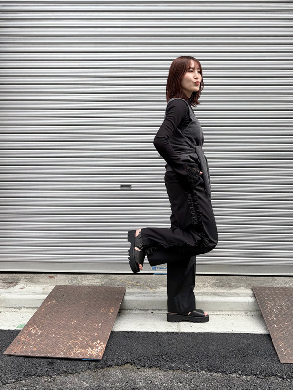 【BEAUTIFUL SHOES / ビューティフルシューズ】OPEN TOE SANDALS - TWEETY SOLE - / Black
