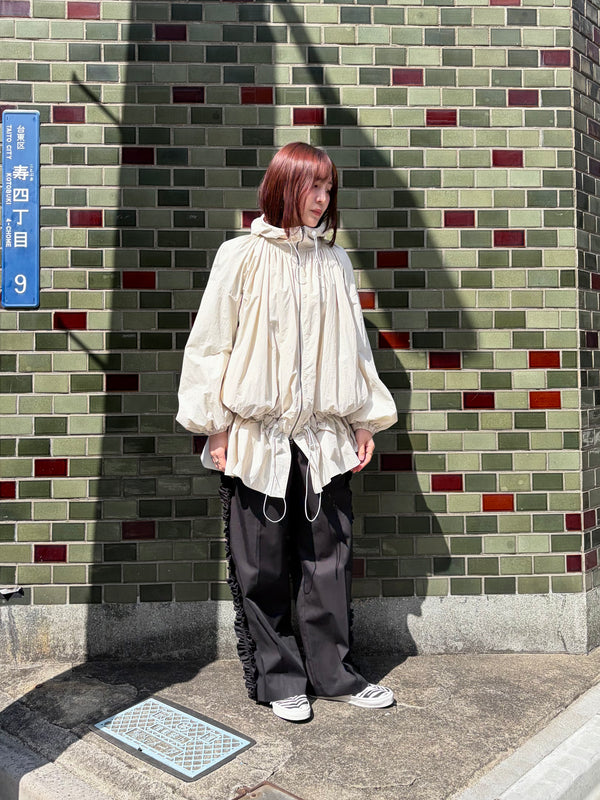 【 RhodolirioN 】HOODED ZIP COAT / Natural