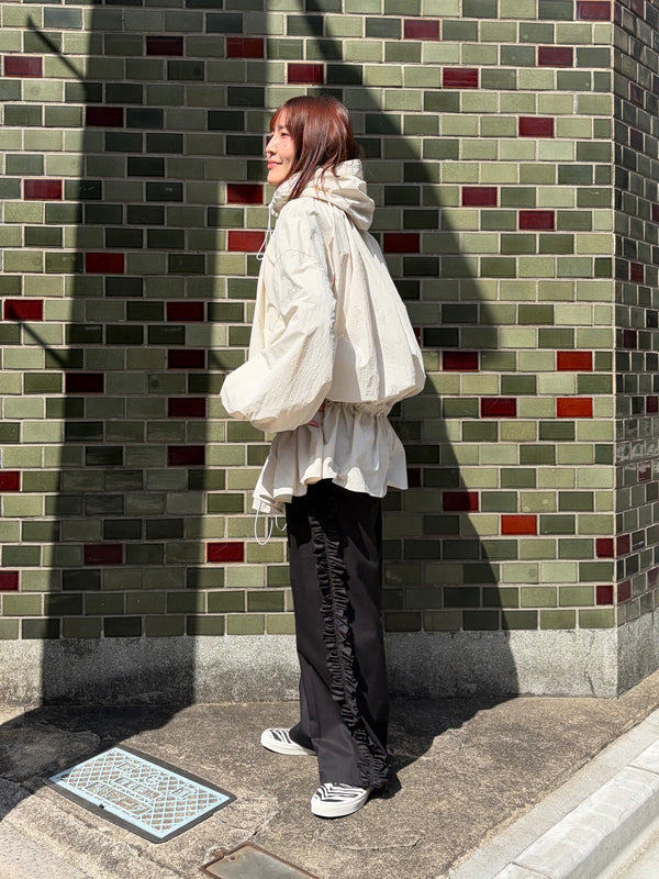 【 RhodolirioN 】HOODED ZIP COAT / Natural