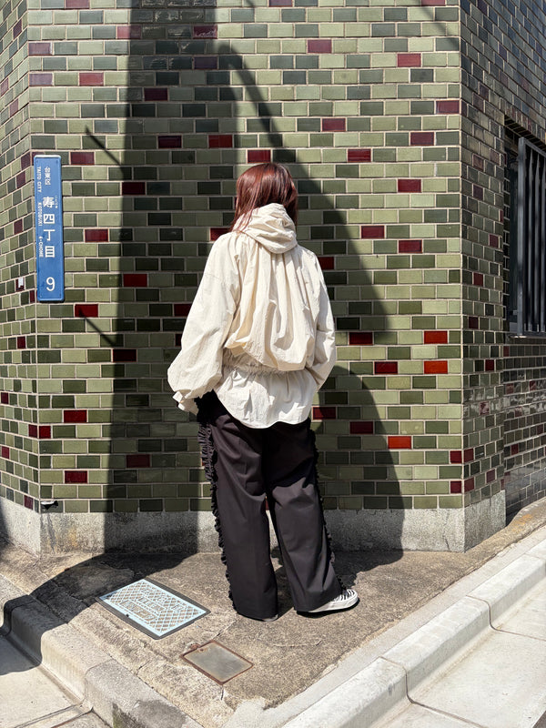 【 RhodolirioN 】HOODED ZIP COAT / Natural
