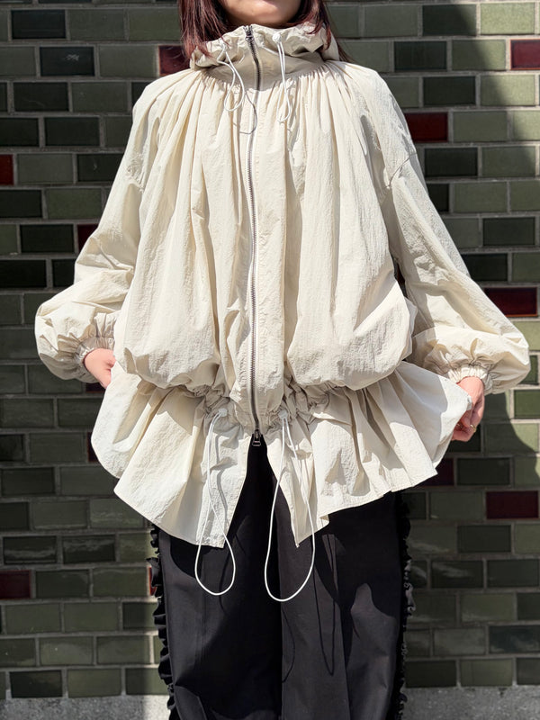 【 RhodolirioN 】HOODED ZIP COAT / Natural