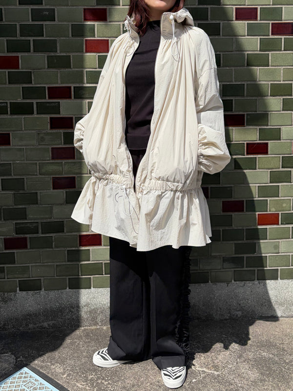 【 RhodolirioN 】HOODED ZIP COAT / Natural