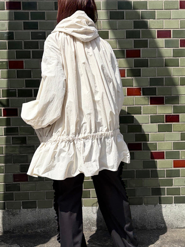 【 RhodolirioN 】HOODED ZIP COAT / Natural