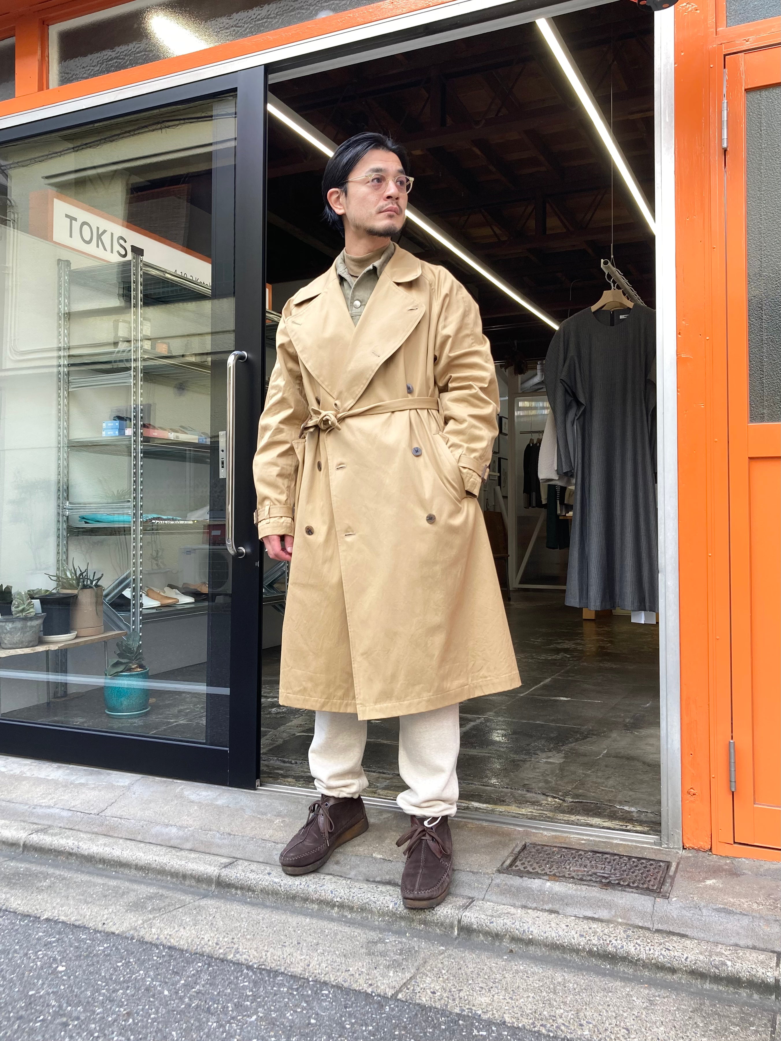 【レア品】【お安くします!】ES:S (エス)トレンチコート ベージュ ES : S】TRENCH COAT - High Twist Cotton Gabardine - / Dark