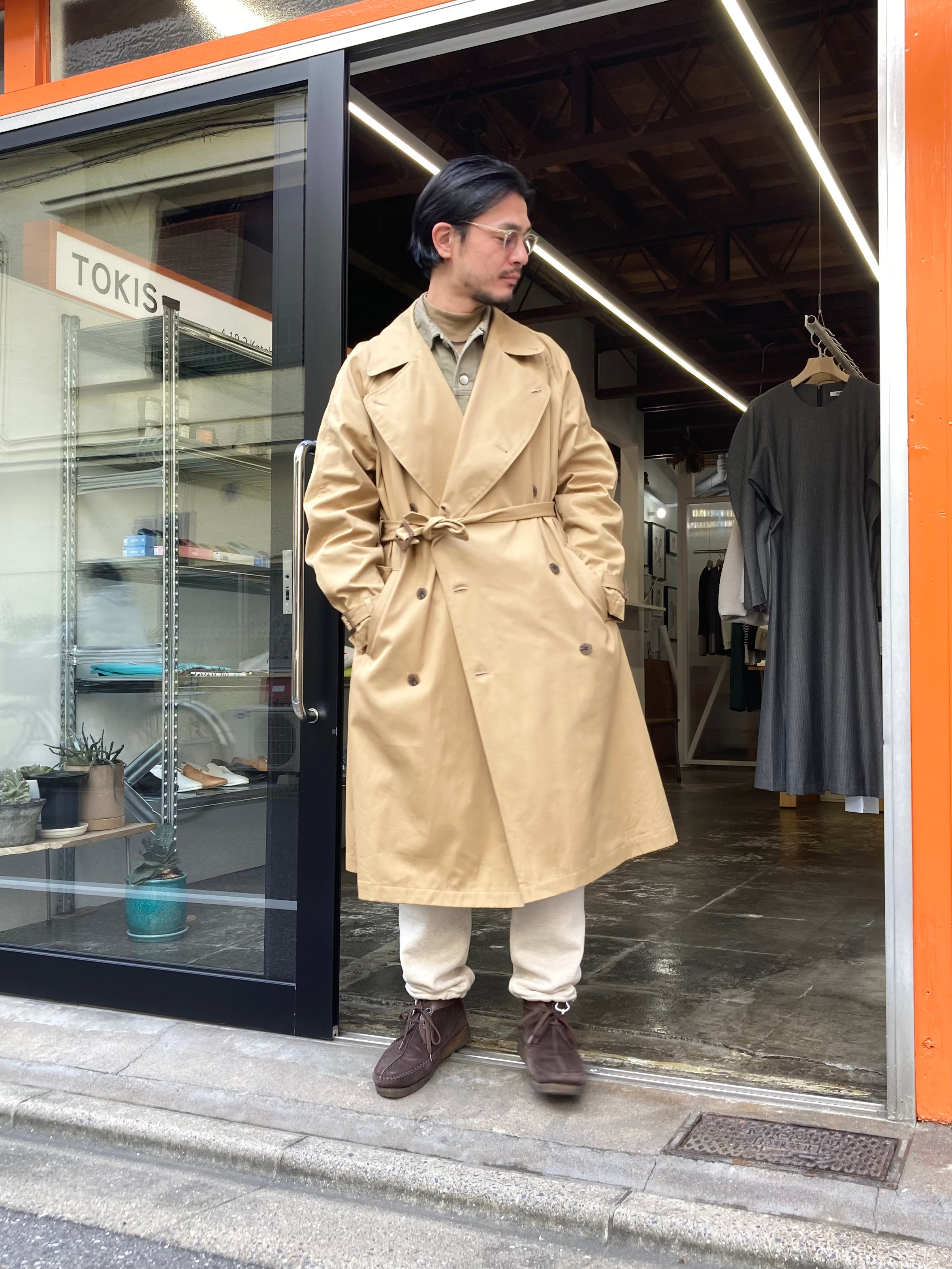 ES:S(エス)トレンチコート 別注 レア ベンタイル生地 ES : S】TRENCH COAT - High Twist Cotton Gabardine - / Dark