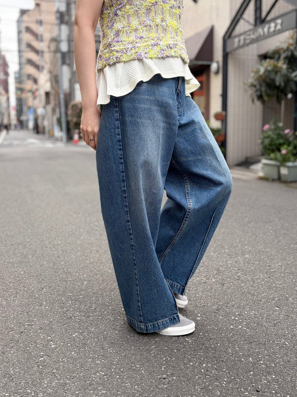【 RhodolirioN 】90’LOOSE STRAIGHT PANT - DENIM - / Indigo