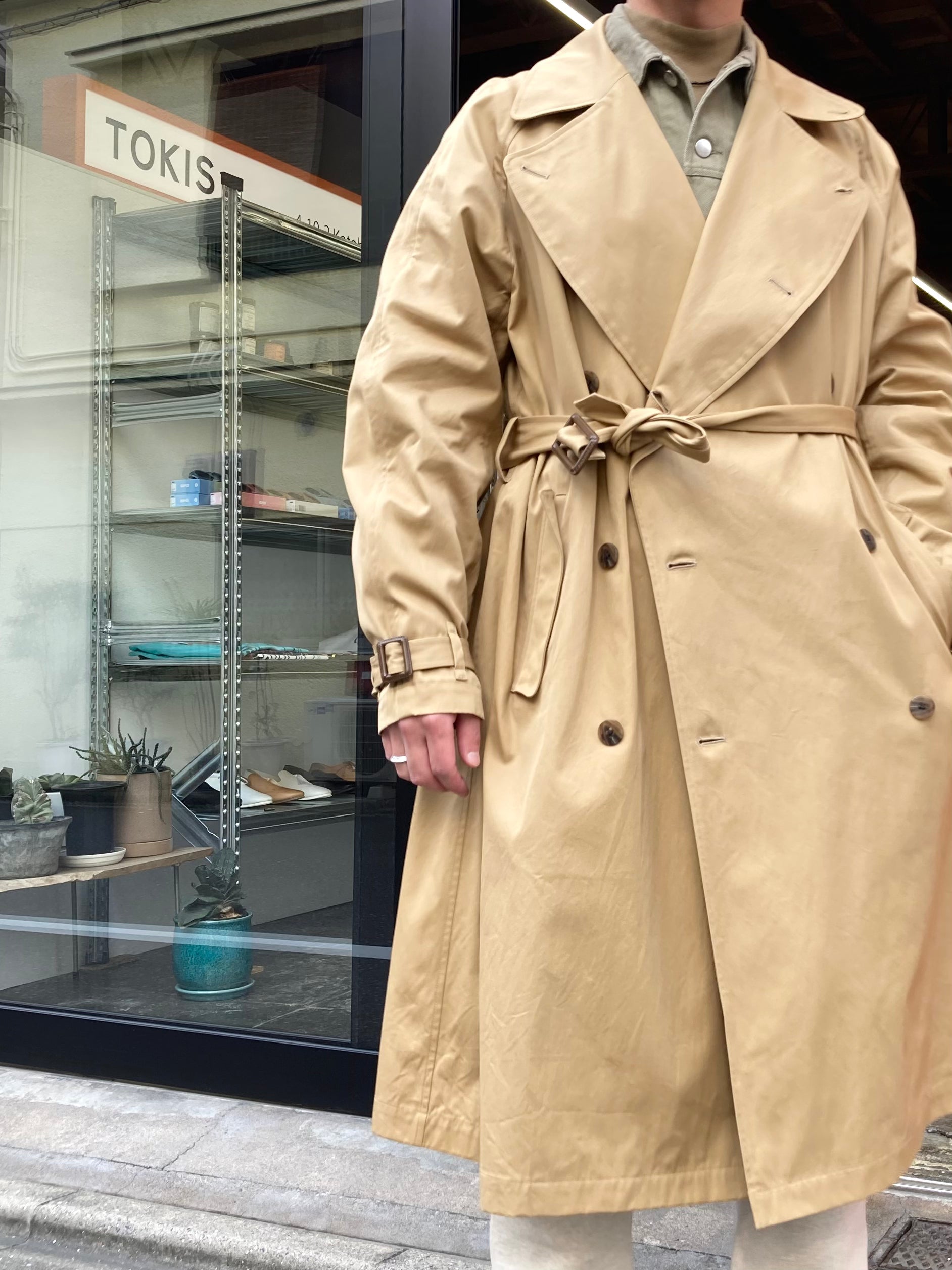 ES:S(エス)トレンチコート 別注 レア ベンタイル生地 ES : S】TRENCH COAT - High Twist Cotton Gabardine - / Dark