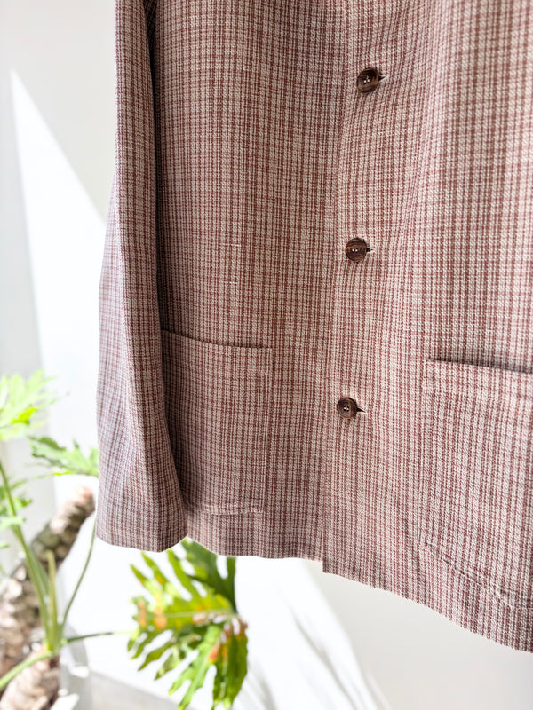 【frank leder / フランクリーダー】JACKET - DEAD STOCK LIMITED RARE VINTAGE FABRIC - / Brown Check