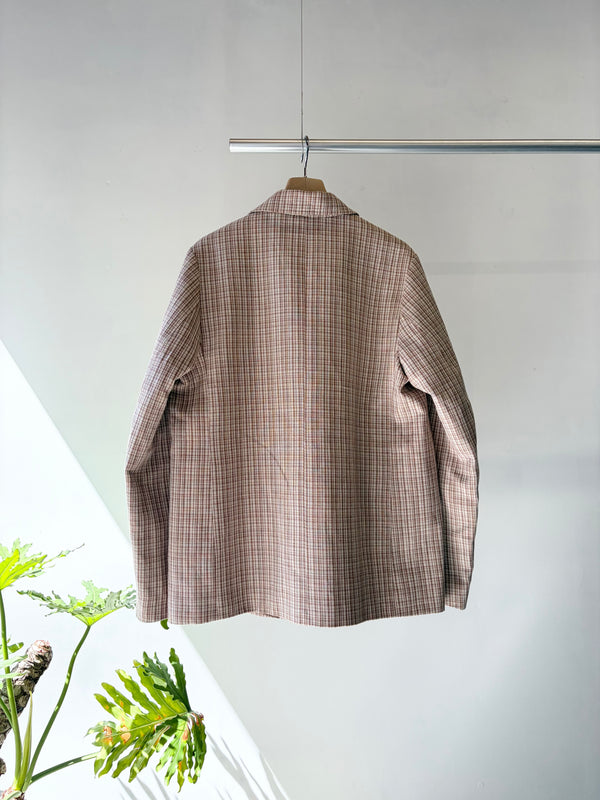 【frank leder / フランクリーダー】JACKET - DEAD STOCK LIMITED RARE VINTAGE FABRIC - / Brown Check