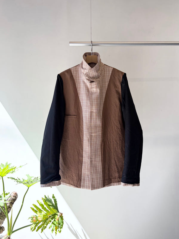 【frank leder / フランクリーダー】JACKET - DEAD STOCK LIMITED RARE VINTAGE FABRIC - / Brown Check