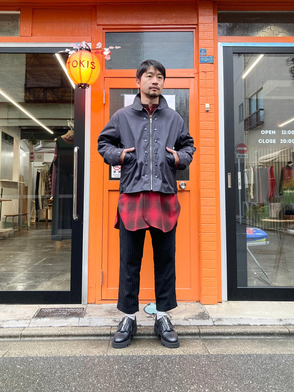 【YOTA TOKI】PREPARATORY PANT / Black (Plain × Stripe)