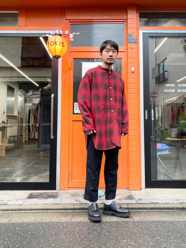 【YOTA TOKI】PREPARATORY PANT / Black (Plain × Stripe)