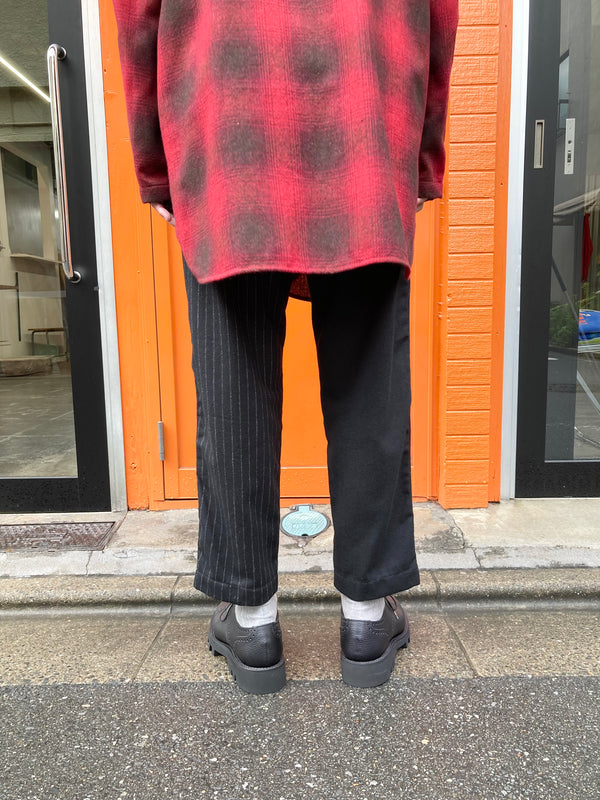 【YOTA TOKI】PREPARATORY PANT / Black (Plain × Stripe)