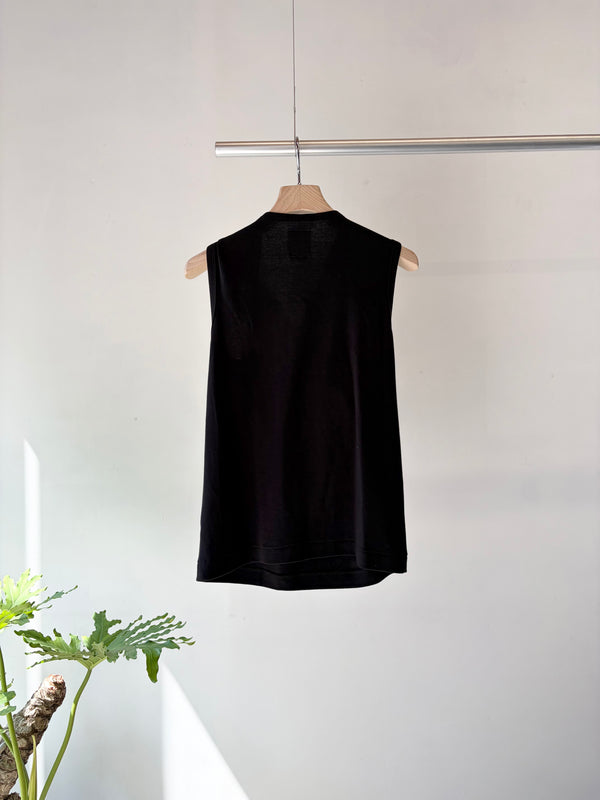 【 RhodolirioN 】ONE KNOT SLEEVELESS TOP / Black