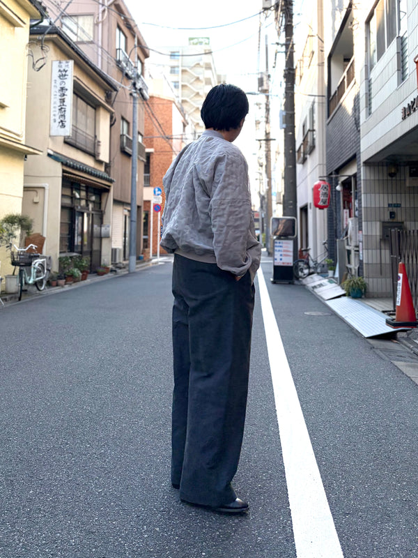 【 m's braque 】QUILTED MESH REVERSIBLE MA-1 / Grey Mesh
