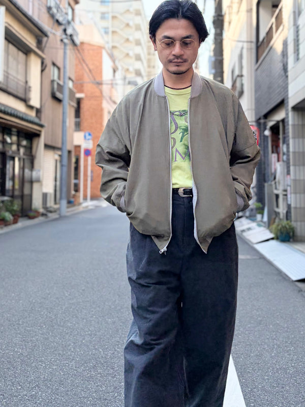 【 m's braque 】QUILTED MESH REVERSIBLE MA-1 / Grey Mesh