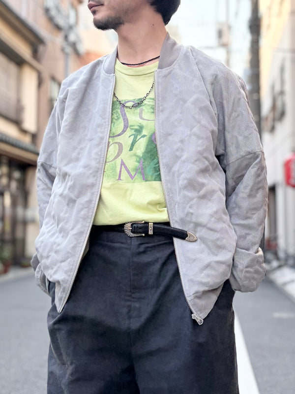 【 m's braque 】QUILTED MESH REVERSIBLE MA-1 / Grey Mesh