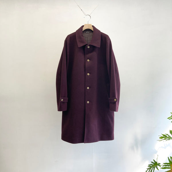 【frank leder / フランクリーダー】BURGUNDY WOOL COAT / Burgundy