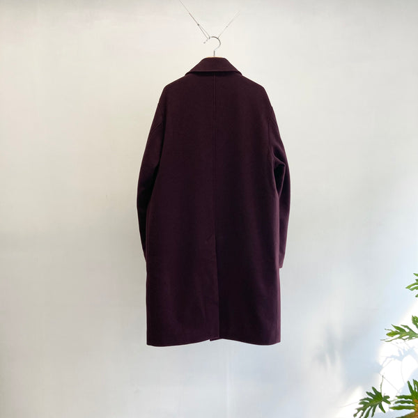 【frank leder / フランクリーダー】BURGUNDY WOOL COAT / Burgundy