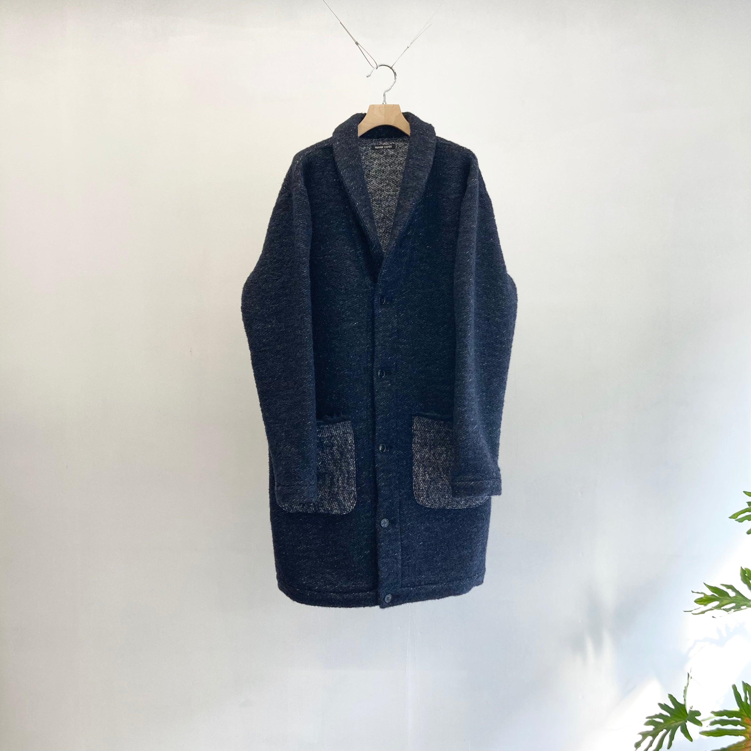 FRANK LEDER ネイビー カーディガン　フランクリーダー frank leder / フランクリーダー】BLUE WOOL CARDIGAN / Blue