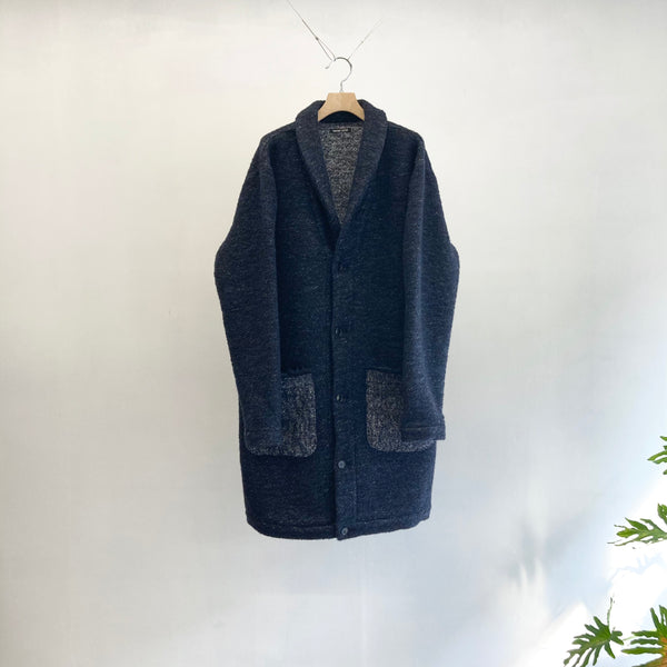 美品　フランクリーダー　frank leder カーディガン　紺　茶　M FRANK LEDER アーカイブエディションコットンカーディガンwith